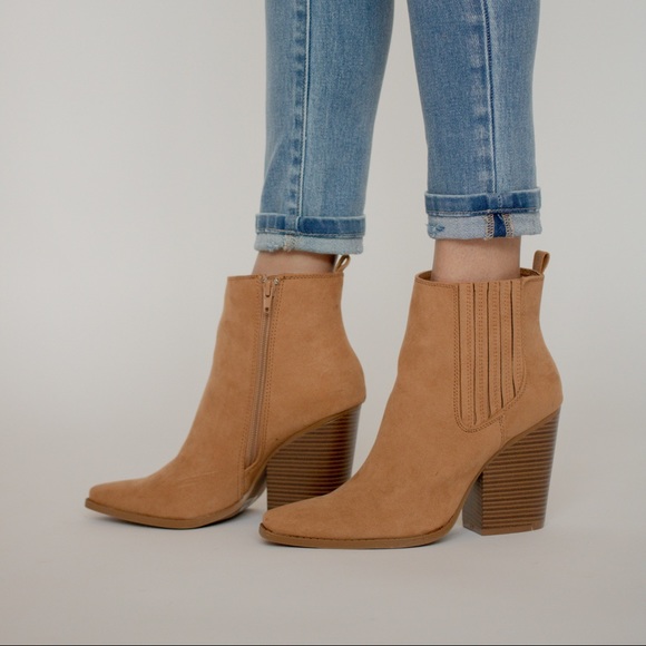 Ava Suede Ankle Booties - Picture 1 of 3